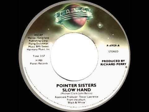 1981 HITS ARCHIVE: Slow Hand - Pointer Sisters (a #2 record--stereo 45)