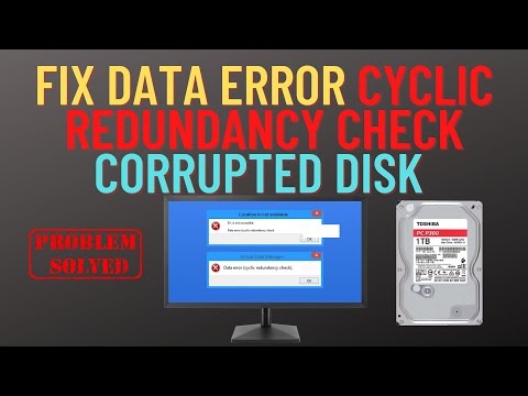 Fix Data Error Cyclic Redundancy Check Corrupted Disk