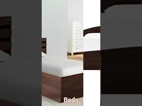 Designer wooden bed, with storage