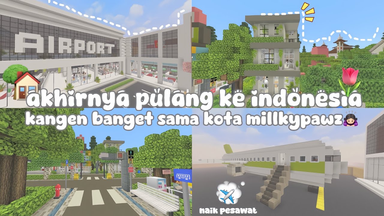 ୭ ˚🏡ᵎᵎ pulang ke kampung halaman|edisi ramadhan,seru bngt loh✈️🌷#kawaiiworld2023 #minecraft #millky 