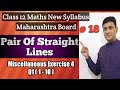 Pair Of Straight Lines Miscellaneous Exercise 4 Q1 1 10 Class 12 Maths Maharashtra Board