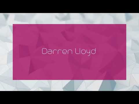 Darren Lloyd - appearance