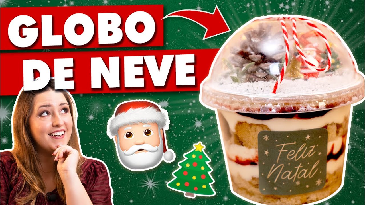 GLOBO DE NEVE de PANETONE no COPO BOLHA - minha aposta! | Tábata Romero