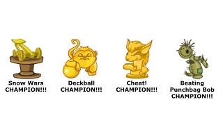 Winning the Gold Trophy in Neopets' Snow Wars!