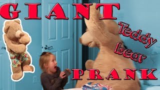 GIANT TEDDY BEAR PRANK ll Would you get scared?!