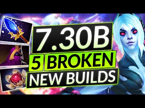 5 NEW BROKEN BUILDS that are TOO POWERFUL - LITERALLY FREE MMR in Patch 7.30B -  Dota 2 Guide