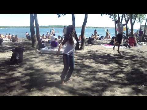crazy at cherry beach, toronto