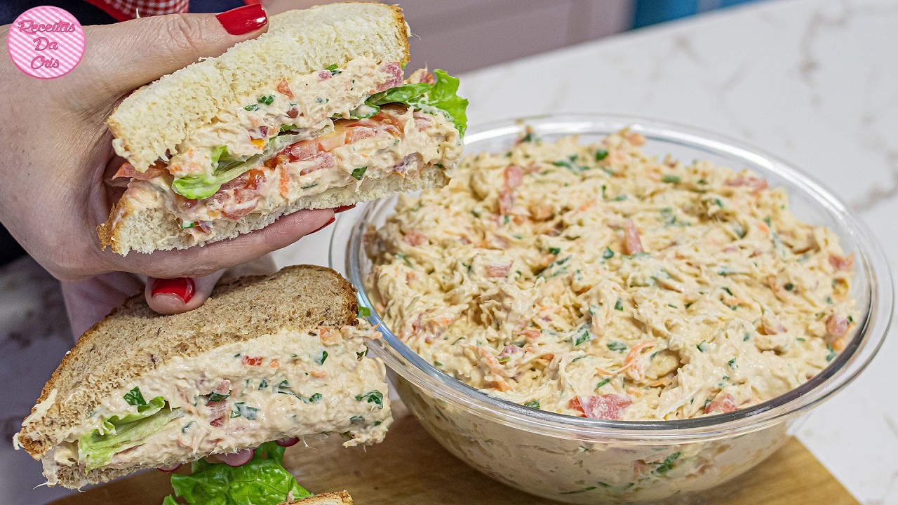 CREME DE FRANGO SUPER CREMOSO PARA RECHEIOS DE SANDUÍCHE NATURAL/ PÃES /TORRADA/S E MUITO MAIS!