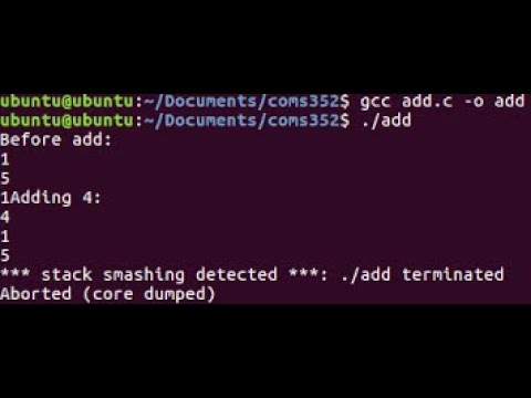 Buffer overflow detection and prevention using GDB, stack canaries and fstack-protector-all .