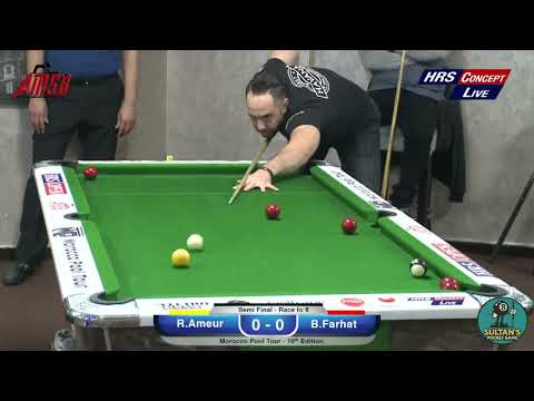 🌟 SEMI-FINAL SHOWDOWN! R. Ameur vs B. Farhat - Morocco Pool Tour (Race to 8)