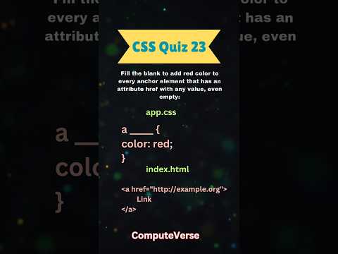 CSS Quiz 23 : Custom Styling for Anchor Links with Non-Empty Href Attributes
