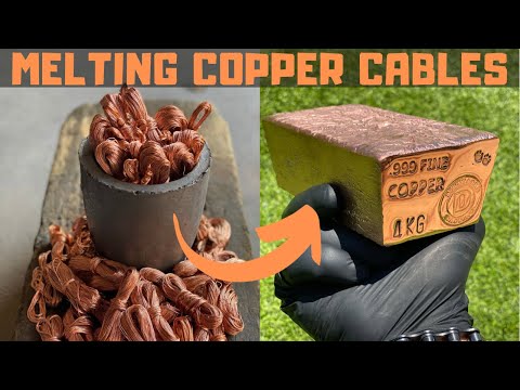 Melting 10KG  Copper Cable - 99.9% Pure Copper - ASMR Metal Melting Copper - BigStackD Casting