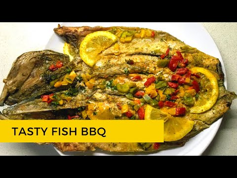 FISH RECIPE: BBQ GRILLED SEA BASS | How To Braai a Whole fish | Fish BBQ/Braai Recipes