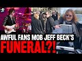 AWFUL! Johnny Depp Pays Respect to Jeff Beck as Disrespectful Fans MOB His Funeral!?