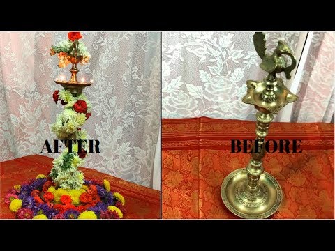 Brass diya decoration