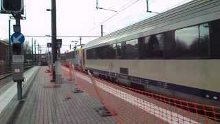 preview picture of video '(HD) SNCB Class 18 1893 departs Welkenradt on 1615 Eupen to Oostende, 15th April 2013'