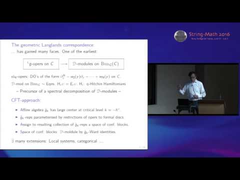 Joerg Teschner - SUSY field theories and geometric Langlands