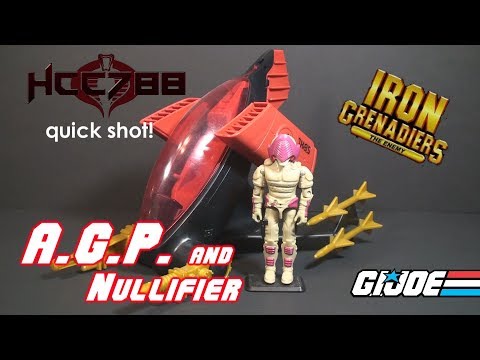 HCC788 quick shot! 1988 A.G.P. and Nullifier - Iron Grenadiers - Vintage G.I. Joe toy review!