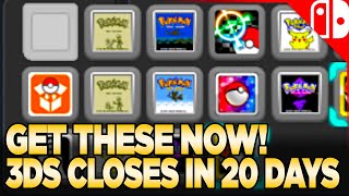 The 3DS E-Shop Closes in 14 Days. LAST CHANCE for Classic Pokemon Games!