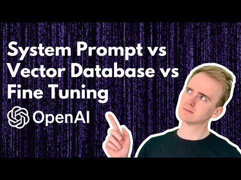 What's BEST for Al Custom Training - System Prompt vs Vector Database vs Fine Tuning thumbnail