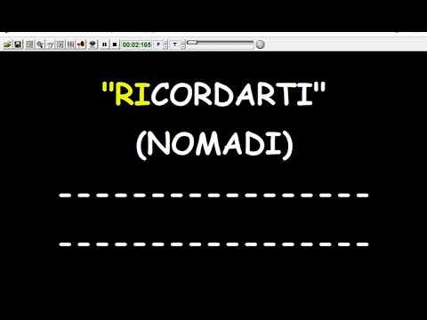 Nomadi - Ricordarti  (Karaoke  Devocalizzata)