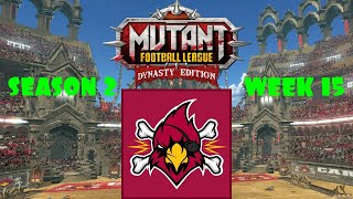 Mutant football league - Sins dynasty - season 2 week 15 @ Snuffalo Thrills