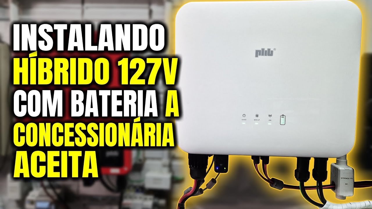 NOVO Inversor Híbrido 127V 3500W, Instalação COMPLETA com LifePO4 | PHB Solar PHB3548 ES