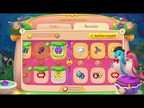 @Fishdom Win Strikes Level 9363 - 9365. 💜 Romantic Date Event Level 10 🔐