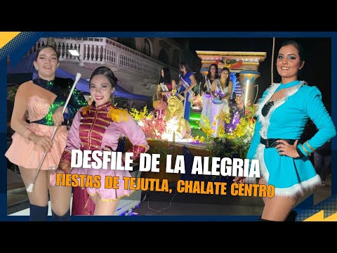 Hermoso desfile de la Alegría en las fiestas de Tejutla, Chalatenango centro 