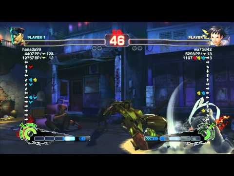 SSF4 AE: hanada99 (Dictator) vs Haitani (Makoto) - Ranked Match (720p HD)