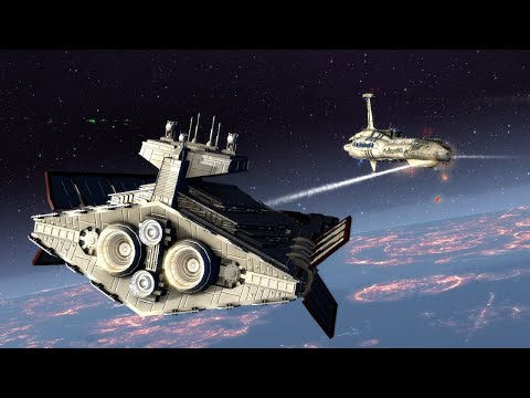 3 Victory Star Destroyers vs 3 Providence Destroyers - Star Wars: Empire At War Remake NPC Battle