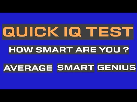 IQ Test For Genius Only - How Smart Are You ?