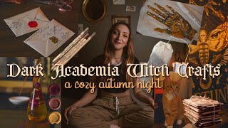 Dark Academia Witch Crafts || a cozy autumn night 🍂🌙🕯