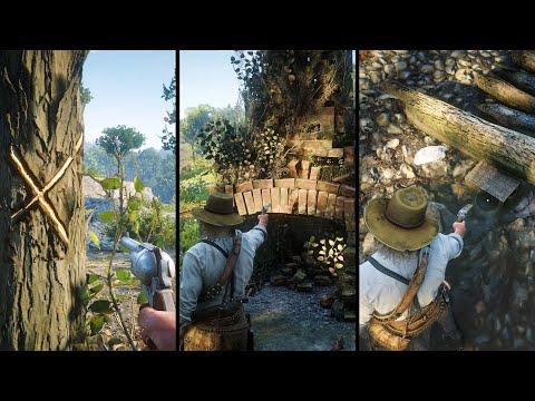 All Elysian Pool Treasure Location in Three Minutes - RDR2