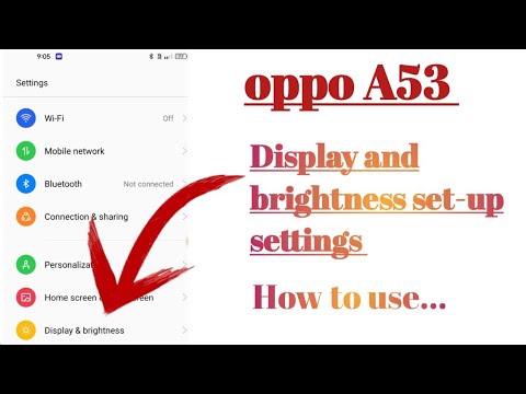 oppo A53 How to use Display and brightness set-up settings tips and tricks