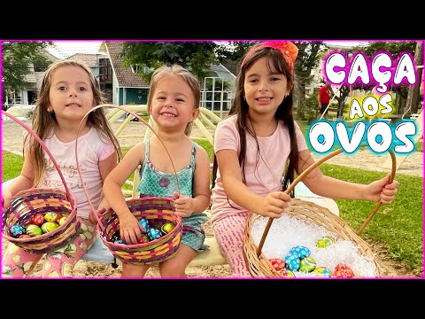 Caça aos ovos de páscoa no parquinho | Jéssica Godar, Laurinha E Helena E Maria Alice