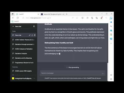 ChatGPT Spirituality ACIM Lesson 239 - The glory of my Father is my own