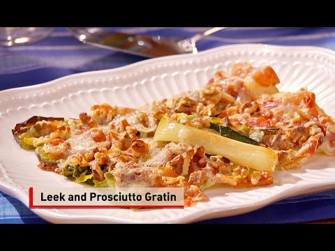 Leek & Prosciutto Gratin