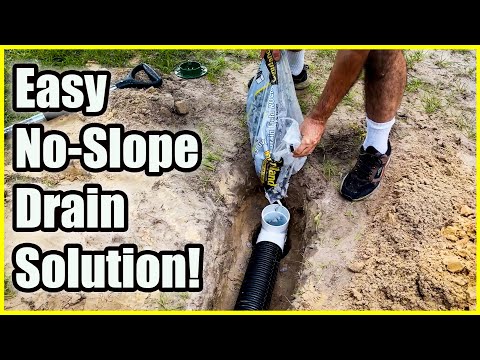 Simple Cheap Skate Drain Solution For Yards W/ Little to No Slope!