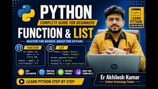 Python Function and List Tutorial in Hindi | Complete Guide for Beginners | Python Programming