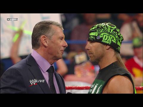 Mr. McMahon and Shawn Michaels talk about Bret Hart