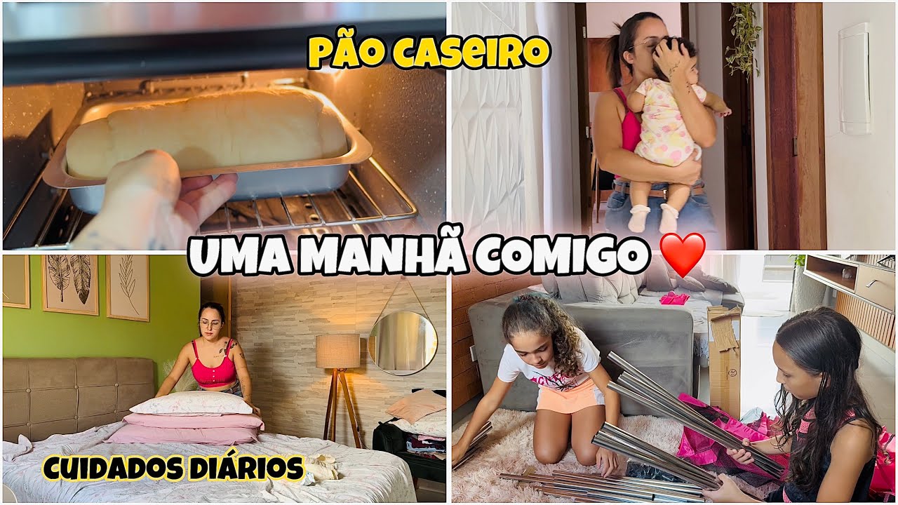 MANHÃ SOZINHA COM UMA BEBÊ | RECEITA PÃO CASEIRO FOFINHO | CHEGOU O CERCADINHO DA MAVIE