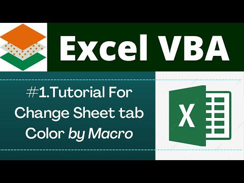 Change Sheets Tab Color Using VBA Macro | How to Change Sheets tab Color in Excel by Macro in Hindi
