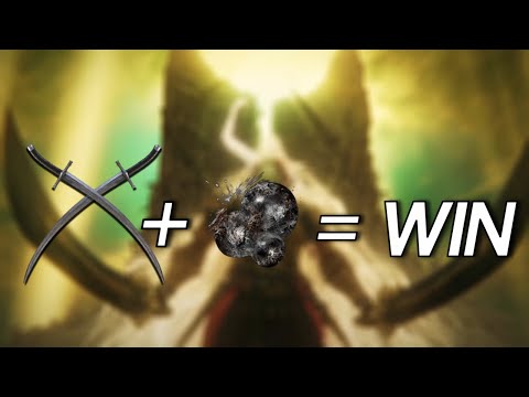 Backhanded blades + Deflecting = easy radahn