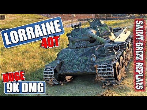 WoT Lorraine 40T Gameplay ♦ Huge 9k Dmg ♦ Medium Tank Review