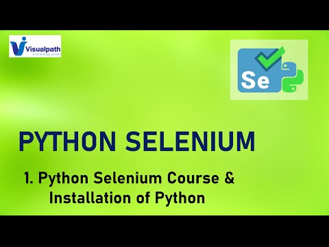 Installation Of Python Selenium With Python Tutorials Visualpath