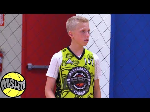 Riley Miller is a 3 POINT BOMBER at the 2017 EBC Jr All American Camp