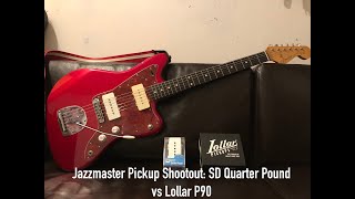 Video thumbnail for Jazzmaster Pickup Shoot Out: Lollar P90 vs Seymour Duncan Quarter Pound by Space Cave Records