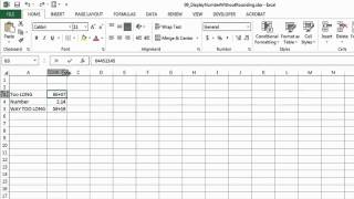 How to Display a Number in Excel Without Rounding : Microsoft Excel Help