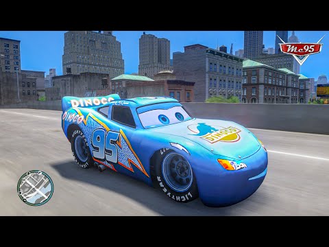 Crazy Rayo Lightning McQueen Dinoco Car Crashes Ep.2 - GTA 4